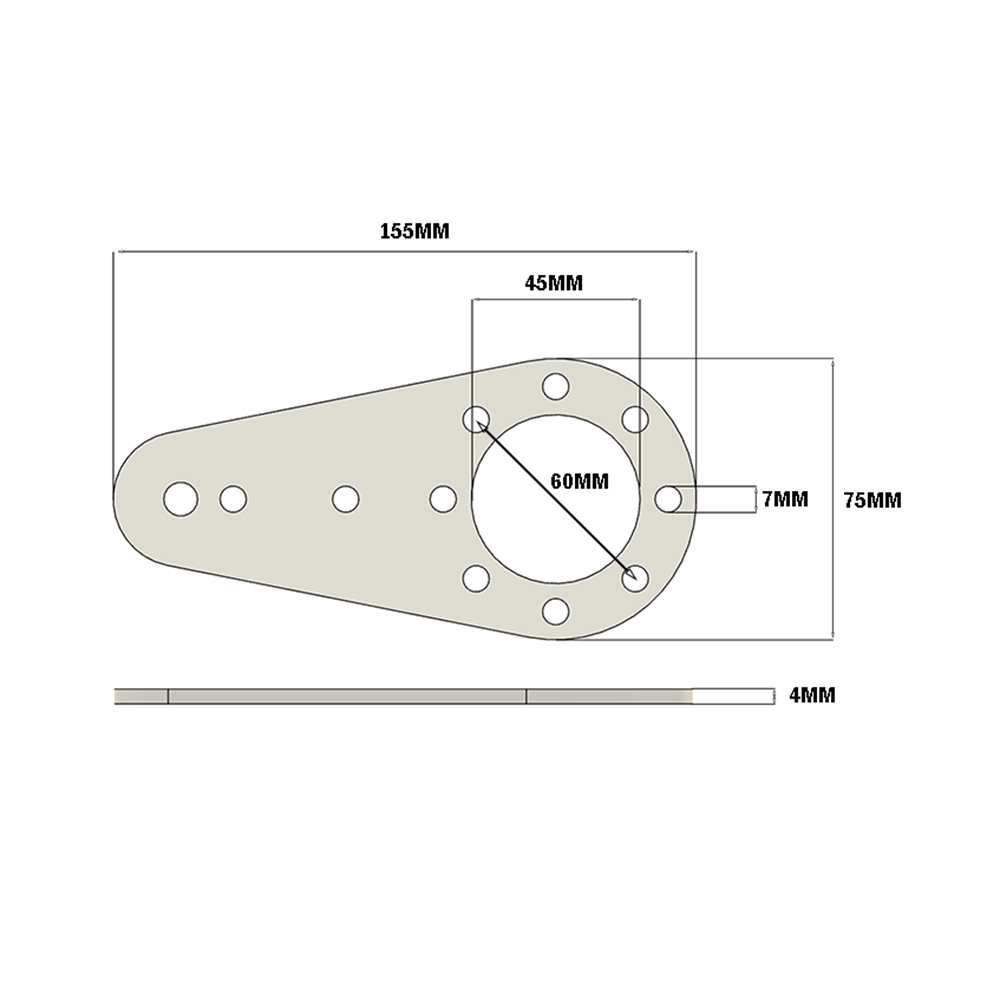 88-045-0 MODULAR SOLUTIONS CONVEYOR PART<BR>45 PROFILE MOTOR MOUNT